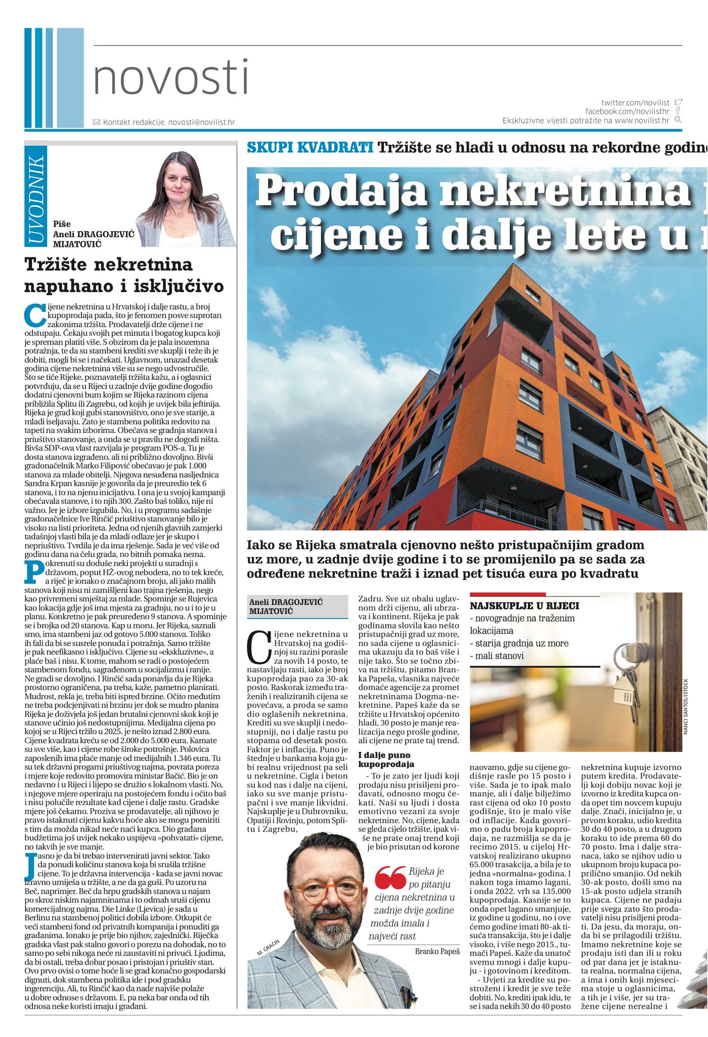 Stranica 2 Novog lista.